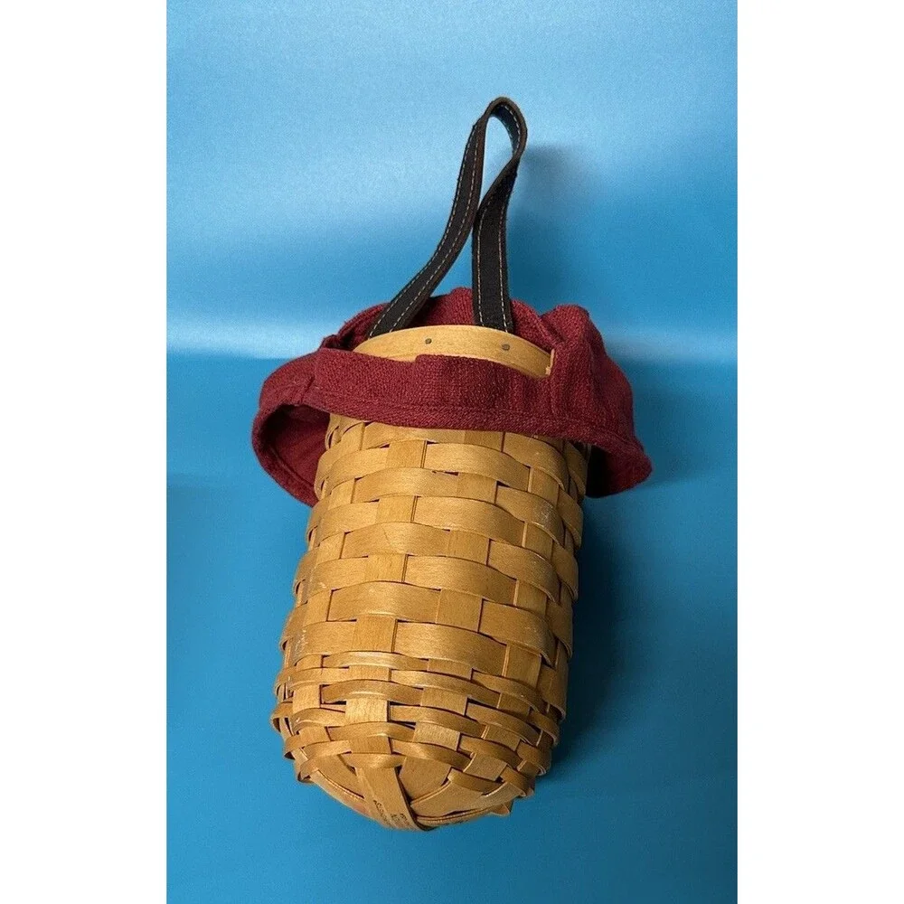 Longaberger 2001 Small Gatehouse Basket With Paprika Fabric Liner